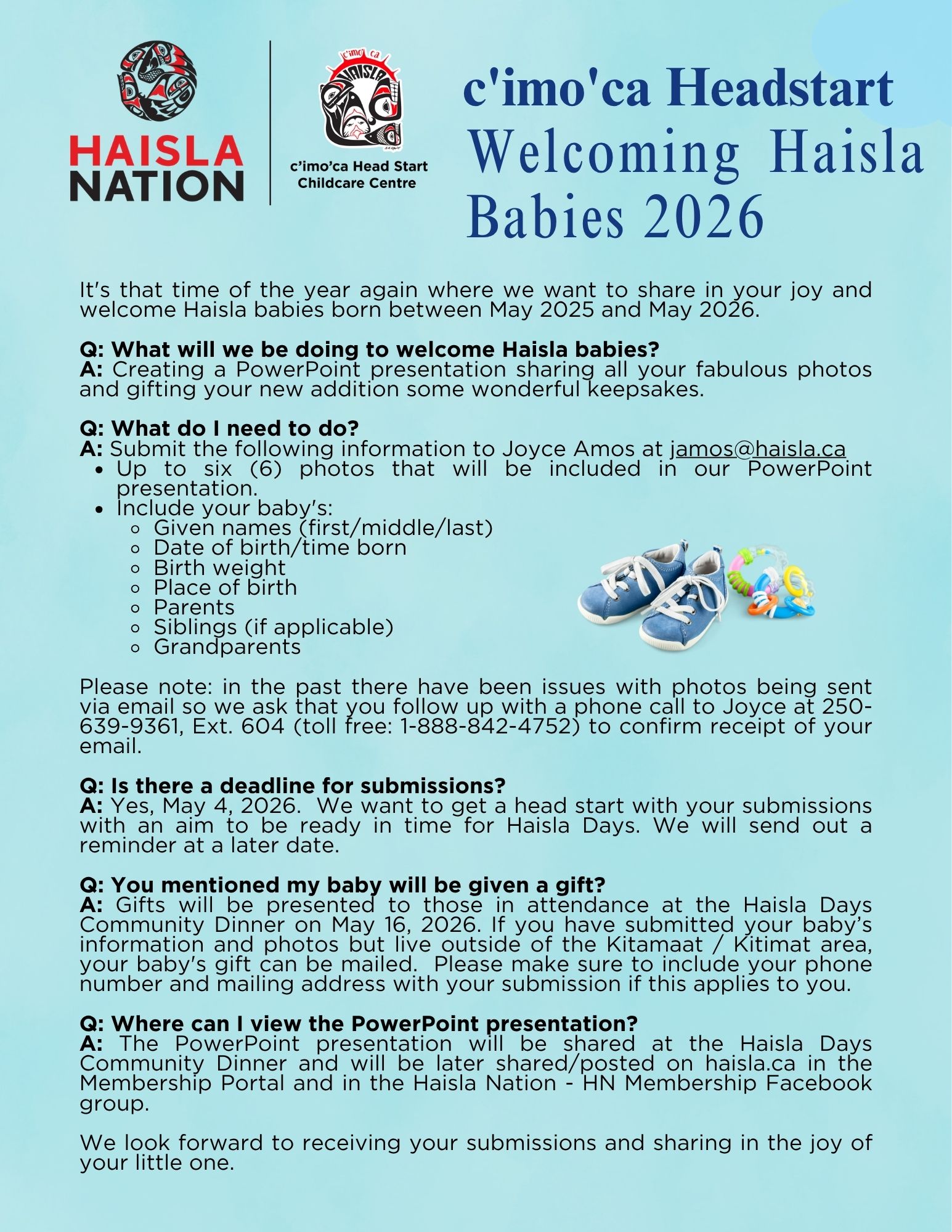 Welcoming Haisla Babies!